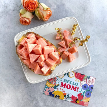 Happy Mothers Day Pinkglow® Pink Pineapple Gift Box Pineapples Tropical Fruit Box
